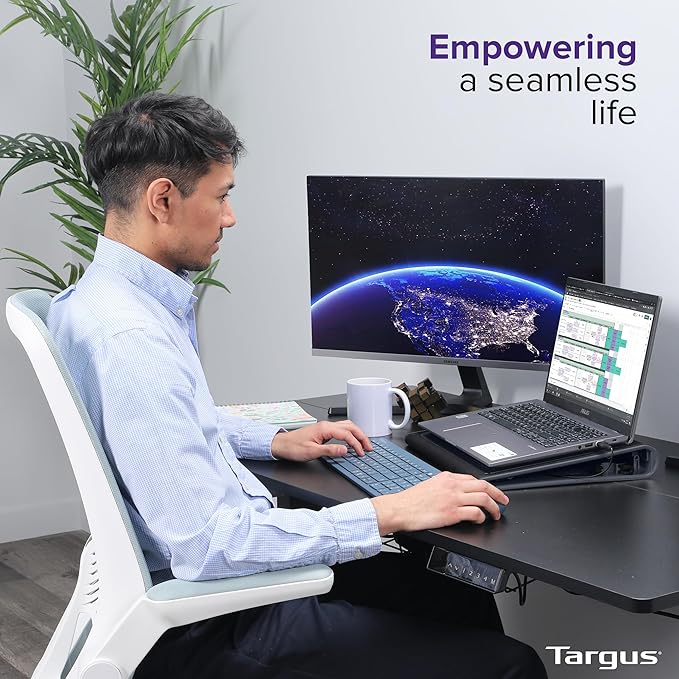Targus 17 Inch Dual Fan Lap Chill Mat - Soft Neoprene Laptop Cooling Pad for Heat Protection,Fits Most 17" Laptops and Smaller - USB-A Connected Dual Fans for Heat Dispersion (AWE55US),(Pack of 8)