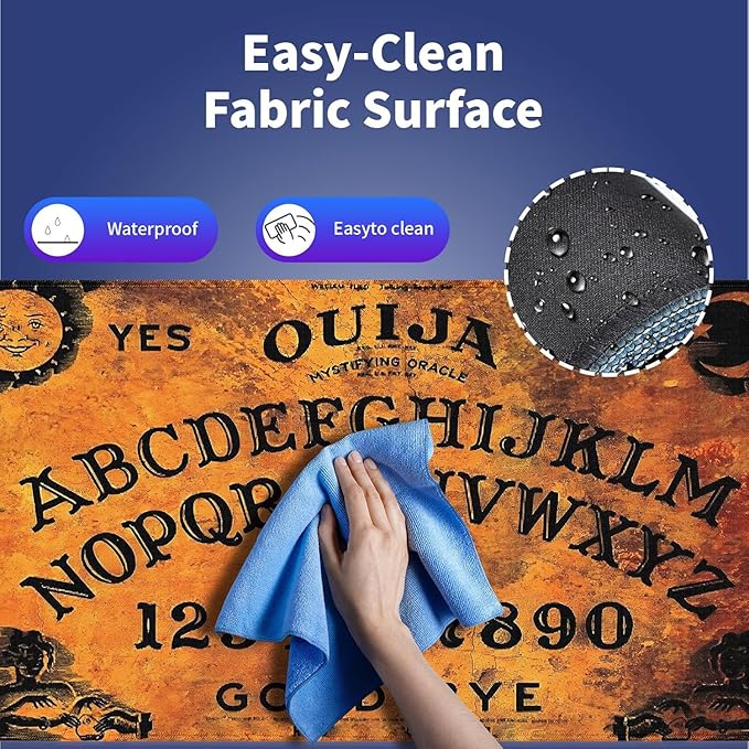 Wknoon. Extra Large Gaming & Office Mouse Pad (31.5" x 11.8") – Vintage Ouija Board, Premium Anti-Slip XXL Desk Mat with Durable Stitched Edges