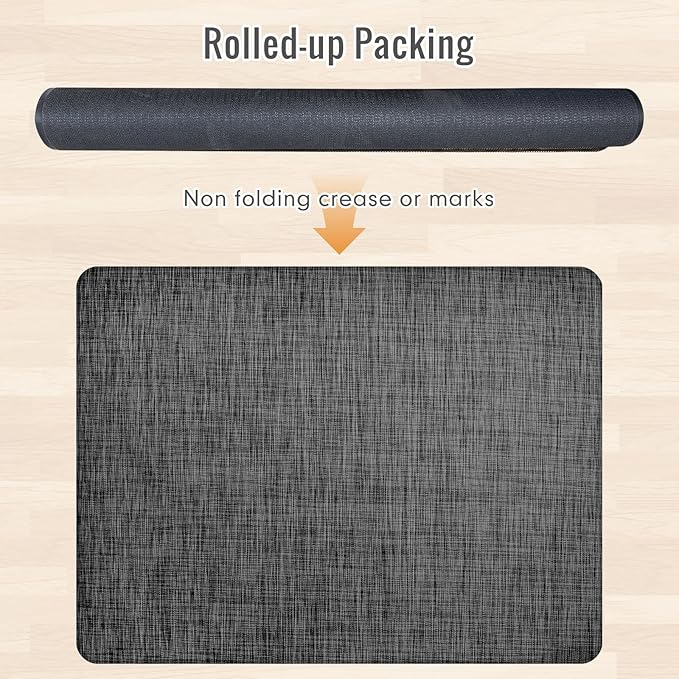 Office Chair Mat,40"x55" Anti-Slip Waterproof Hardwood Floor Chair Mat,Heavy Duty Floor Protector Rolling Chairs for Home Office(Black)