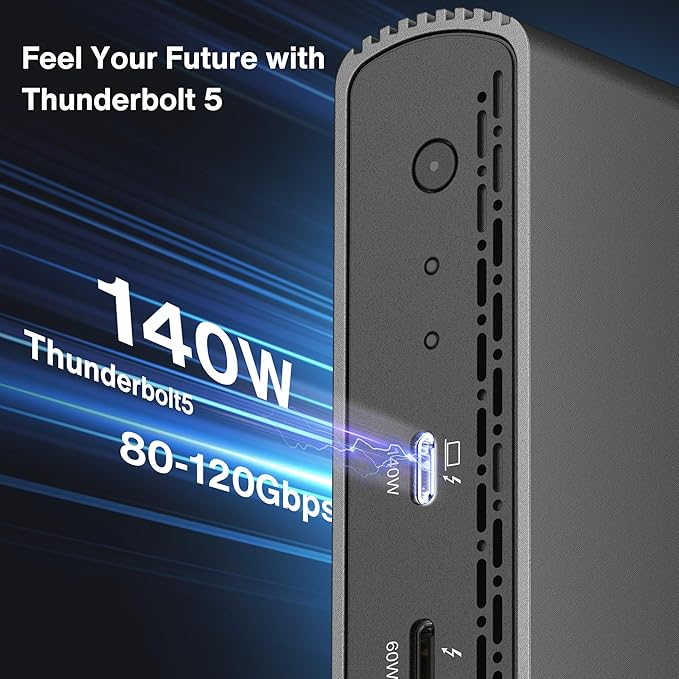 iVANKY Thunderbolt 5 Dock FusionDock Pro 3 Docking Station 11-in-1 Hub Single 8K, Dual 6K@60Hz for MacBook M1/M2/M3/M4/M5 Pro/Max, Dual 8K@60Hz for Windows TB5, 180W Power, 120Gbps, 2.5GbE