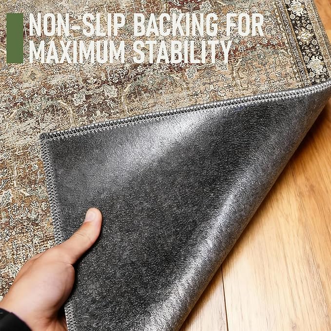 Office Chair Mat for Hardwood Floor, 48"x60" Desk Chair Mat for Home Office, Anti-Slip Under Desk Mat Rug for Rolling Chair,Floor Protector Washable Rugs for Gaming Chairs-Rust