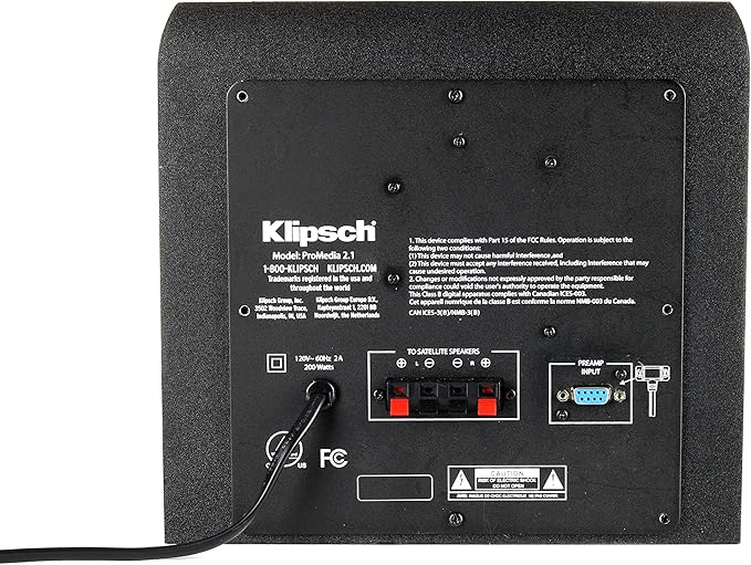 Klipsch ProMedia 2.1 THX Certified Computer Speaker System (Black)