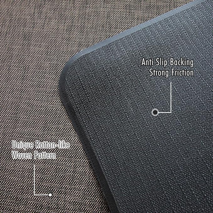Wansimoo Office Chair Mat for Hardwood and Tile Floor, 36"x55" Floor Mat, Heavy Duty Computer Gaming Chair Mat, Anti-Slip, Non- Curve, Desk Chair Mat,Floor Protector for Home Office(Coffee)
