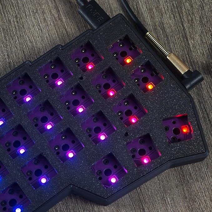 YMDK Split Keyboard Corne V4.1 46 Keys Ergonomic Hotswappable 40% Layout 3D PLA RGB QMK Vial All Key Programmable Mini Independent Gaming Keyboard Kit