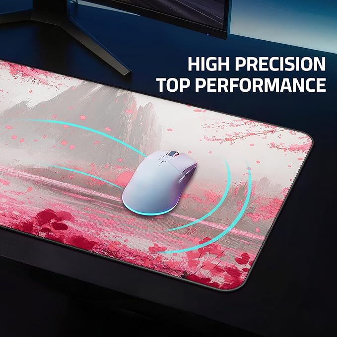 XXL Gaming Mouse Pad 35.4 x 15.7 inch - Water-Resistant & Stitched Edges - Large Anime XL Mousepad for Desk - Gamer Accessories Big Full Deskpad Mat Game Mousepads Deskmat