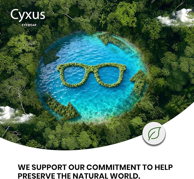 Cyxus Blue Light Glasses for Men and Women, Round Metal Frame Computer Eyeglasses for Office, Gaming, Reading 8090