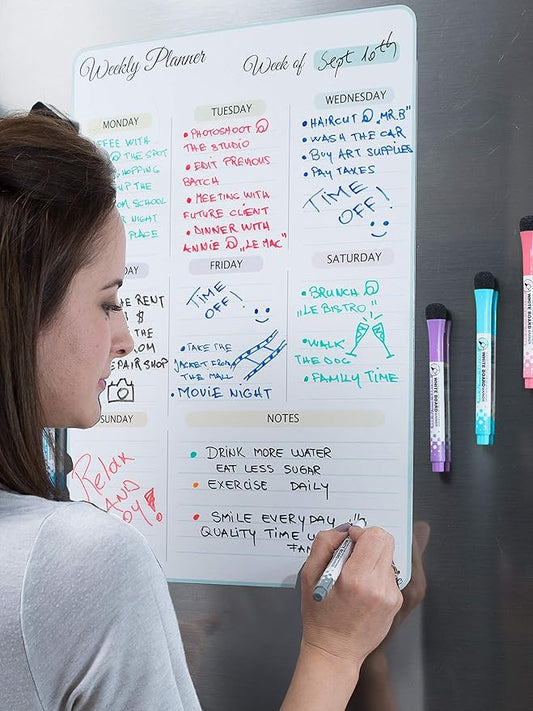 19x13 inch Dry Erase Whiteboard - Magnetic Fridge Calendar