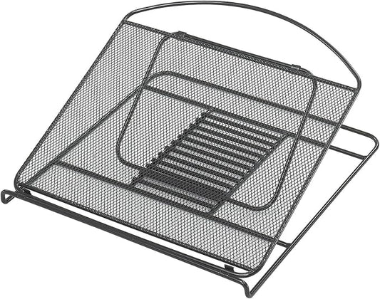 Safco 2161BL Onyx Mesh Adjustable Ventilated Tabletop Laptop Stand, Ergonomic Lift Stand' Black