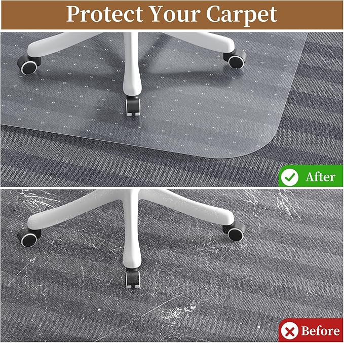 Office Chair Mat for Carpet, 36" X 48" 2Pcs