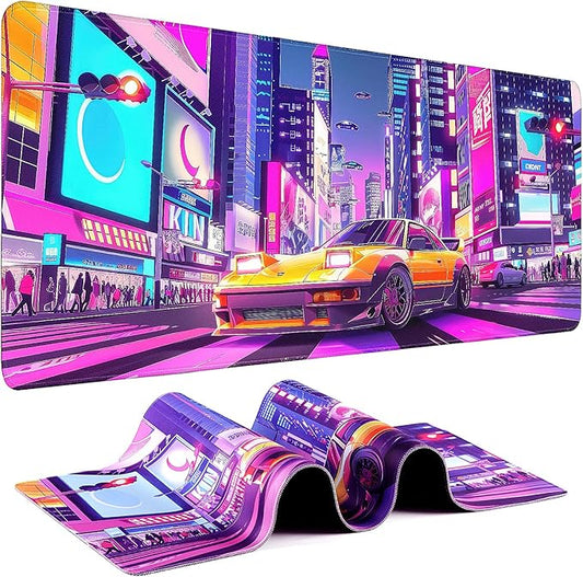 Gaming Mouse Pad - (31.5"×11.8") Sports Car Large Mouse Pads for Desk - Desk Mat for Keyboard and Mouse with Non-Slip Base, Desks Pad Matfor Game/Office & Home