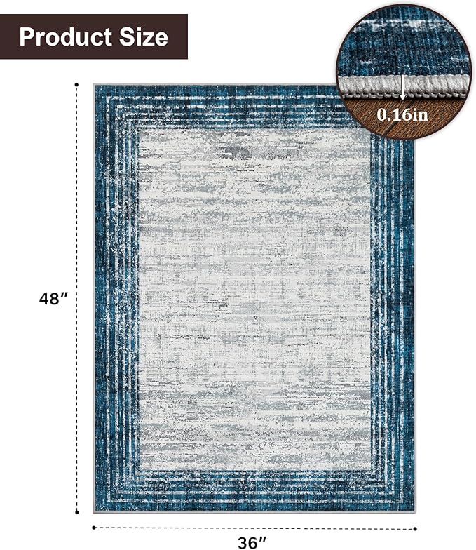 chakme Office Chair Mat for Hardwood Floor, 48"x36" Easy Glide Computer Desk Mat Protector for Rolling Chair Under Desk Rug Nonslip Backing, Machine Wash, (Square)