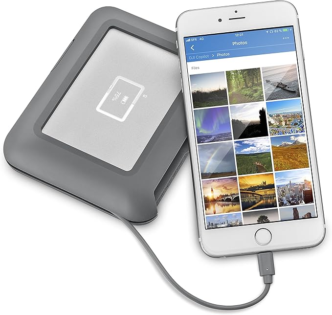 LaCie DJI Copilot BOSS Computer-free In-field Direct Backup And Power Bank With SD Reader, 2000GB + 1mo Adobe CC All Apps (2TB)