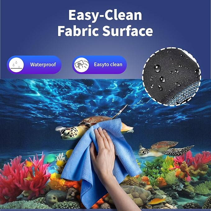 XXL Gaming Mouse Pad with Stitched Edges 31.5 x 11.8 Inches - Sea Turtle Underwater Wonderland Coral Reef and Marine Life, Smooth Surface Anti-Slip Base Large Desk Mat for Mice & Keyboard
