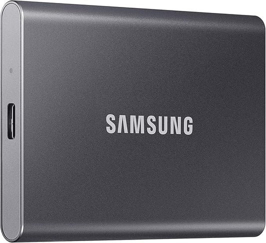 Samsung T7 Portable SSD, 1TB External Solid State Drive, Speeds Up to 1,050MB/s, USB 3.2 Gen 2, Reliable Storage for Gaming, Students, Professionals, MU-PC1T0T/AM, Gray