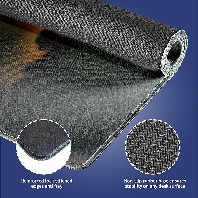 Extra Large Gaming & Office Mouse Pad (31.5" x 11.8") – Golf Ball Near Hole Golf Field, Premium XXL Desk Mat with Durable Stitched Edges & Smooth Fabric Surface & Anti-Slip Rubber Base