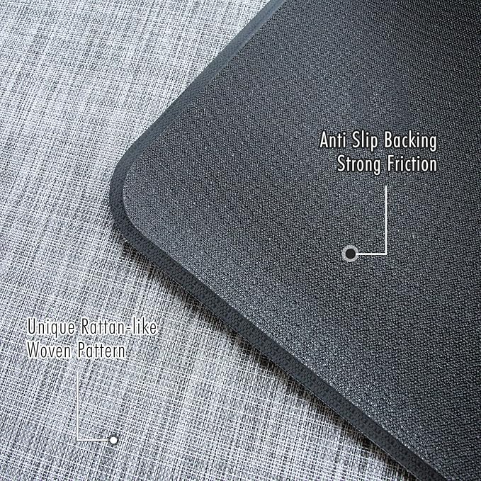 Wansimoo Office Chair Mat for Hardwood and Tile Floor, 36"x55" Floor Mat, Heavy Duty Computer Gaming Chair Mat, Anti-Slip, Non- Curve, Desk Chair Mat,Floor Protector for Home Office(Grey)