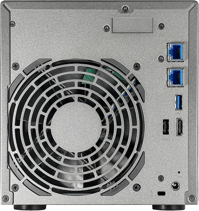 Asustor Lockerstor 4 Gen2+ AS6704T v2 4 Bay NAS Storage, Intel Quad-Core 2.0GHz CPU, Dual 5GbE Ports, 4GB RAM DDR4, 4 M.2 SSD Slots, HDMI, Network Attached Storage (Diskless)