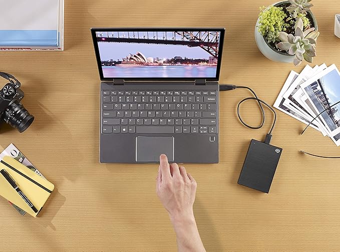 Seagate One Touch, 5TB, Password activated hardware encryption, portable external hard drive, portable external hard drive, PC, Notebook & Mac, USB 3.0, Black (STKZ5000400)