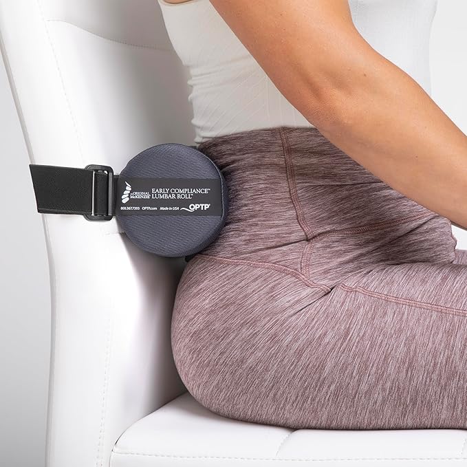 OPTP The Original McKenzie Early Compliance Lumbar Roll – USA Made Low Back Support and Lumbar Support for Office Chair — Lumbar Support for Car Seats, Desk Chair Back Support