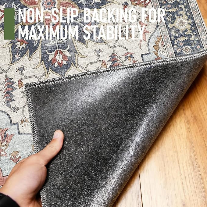 36"x48" Office Chair Mat for Hardwood, Under Desk Chair Mat for Home Office, Anti-Slip Office Rugs for Rolling Chairs, Floor Protector Washable Rugs Orange Multi