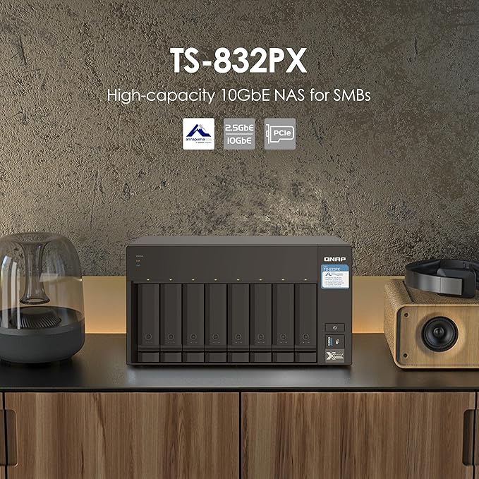 QNAP TS-832PX-4G 8 Bay High-Capacity NAS with 10GbE SFP+ and 2.5GbE