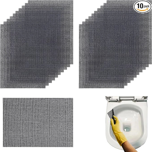 10Pcs Cleaning Screens for Toilets Cleaner Hard Water 5.5 x 4 Inch Flexible Scrubbing Pads for Household Cleaning Scouring Mesh Pad for Remove Grills Carbon Rust Scale (10)