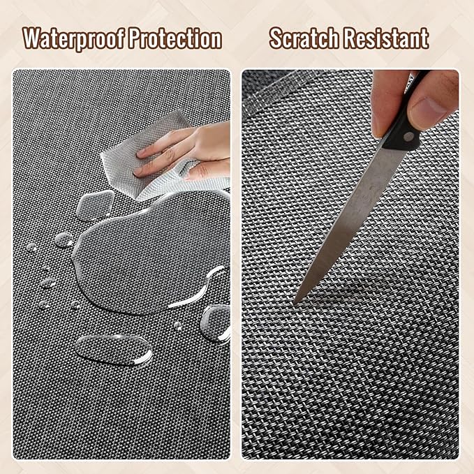 Wansimoo Office Chair Mat for Hardwood and Tile Floor, 48"x55" Floor Mat, Heavy Duty Computer Gaming Chair Mat, Anti-Slip, Non- Curve, Desk Chair Mat,Floor Protector for Home Office(Black)
