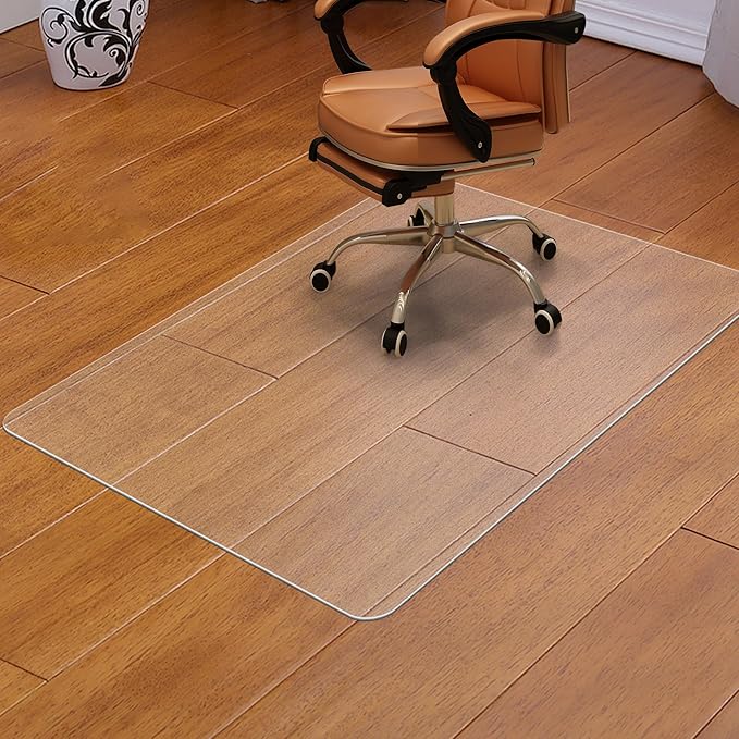 Clear Chair Mat for Hardwood Floor - 36"x48" Heavy Duty Desk Chair Mats for Office Chair - Transparent Computer Floor Mat Office Home Floor Protection Mat for Wood/Tile