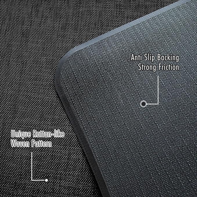 Wansimoo Office Chair Mat for Hardwood and Tile Floor, 48"x55" Floor Mat, Heavy Duty Computer Gaming Chair Mat, Anti-Slip, Non- Curve, Desk Chair Mat,Floor Protector for Home Office(Black)