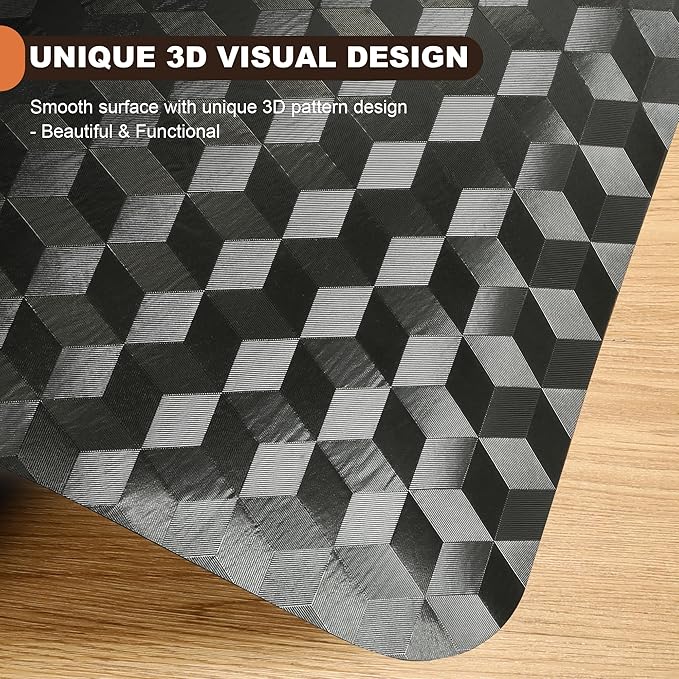 BesWin Office Chair Mat for Hard Floors, 48" x 60" Heavy Duty Large Computer Desk Chair Mats for Hardwood Floor, Anti-Slip Under Chair Floor Protector Mat for Home Office, Gaming - Black