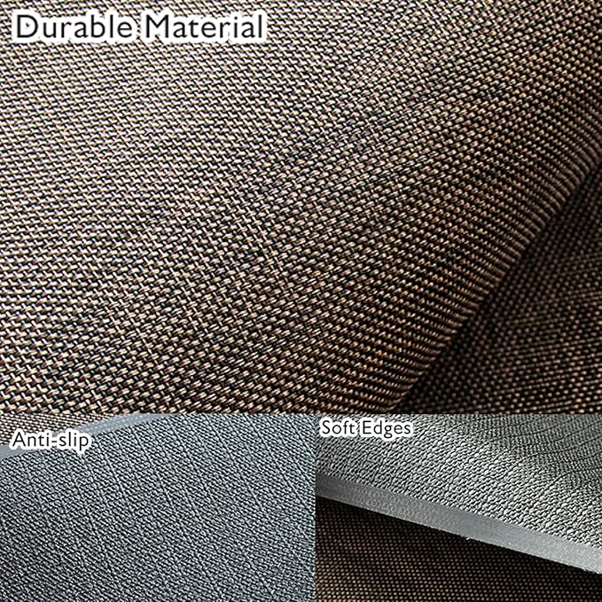 Sycoodeal Office Chair Mat for Hardwood & Tile Floor,Computer Gaming Chair Mat for Rolling Chairs Non-Curve, Anti-Slip, Heavy Duty Floor Protector for Home Office,Dark Coffee (48" x 55")