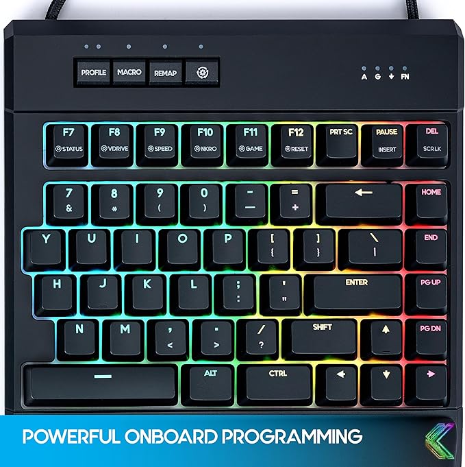 KINESIS Freestyle Edge RGB Plus Split Mechanical Keyboard | Hotswap Tactile Switches | RGB | Ergonomic | Detachable Palm Support | Fully Programmable | Mac Keycaps Included | Lift Kit Included