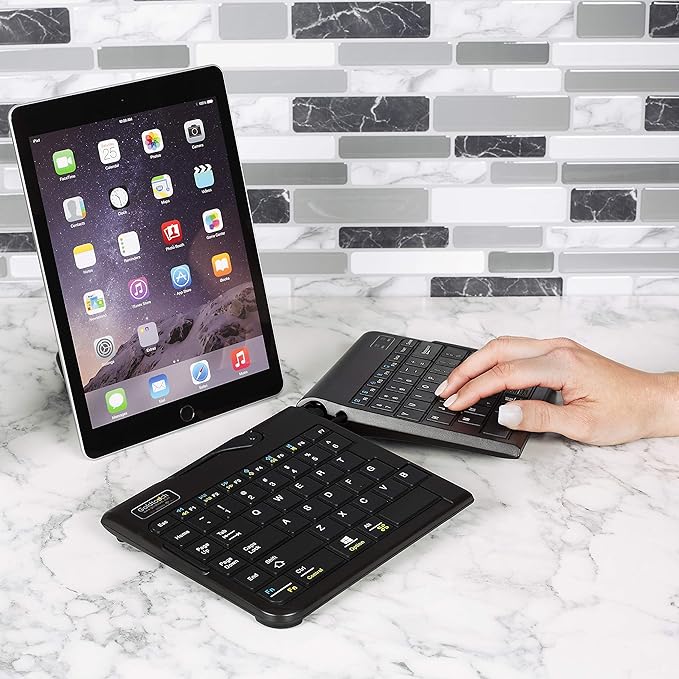 Goldtouch GTP-0044W Go!2 Bluetooth Wireless Mobile Keyboard, Portable Foldable Travel Keyboard Black