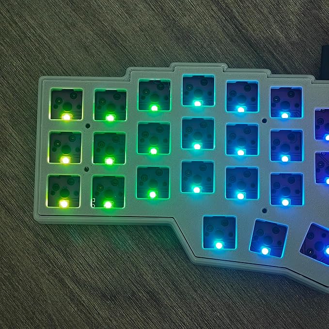 YMDK Split Keyboard Corne V4.1 46 Keys Ergonomic Hotswappable 40% Layout 3D PLA RGB QMK Vial All Key Programmable Mini Independent Gaming Keyboard Kit